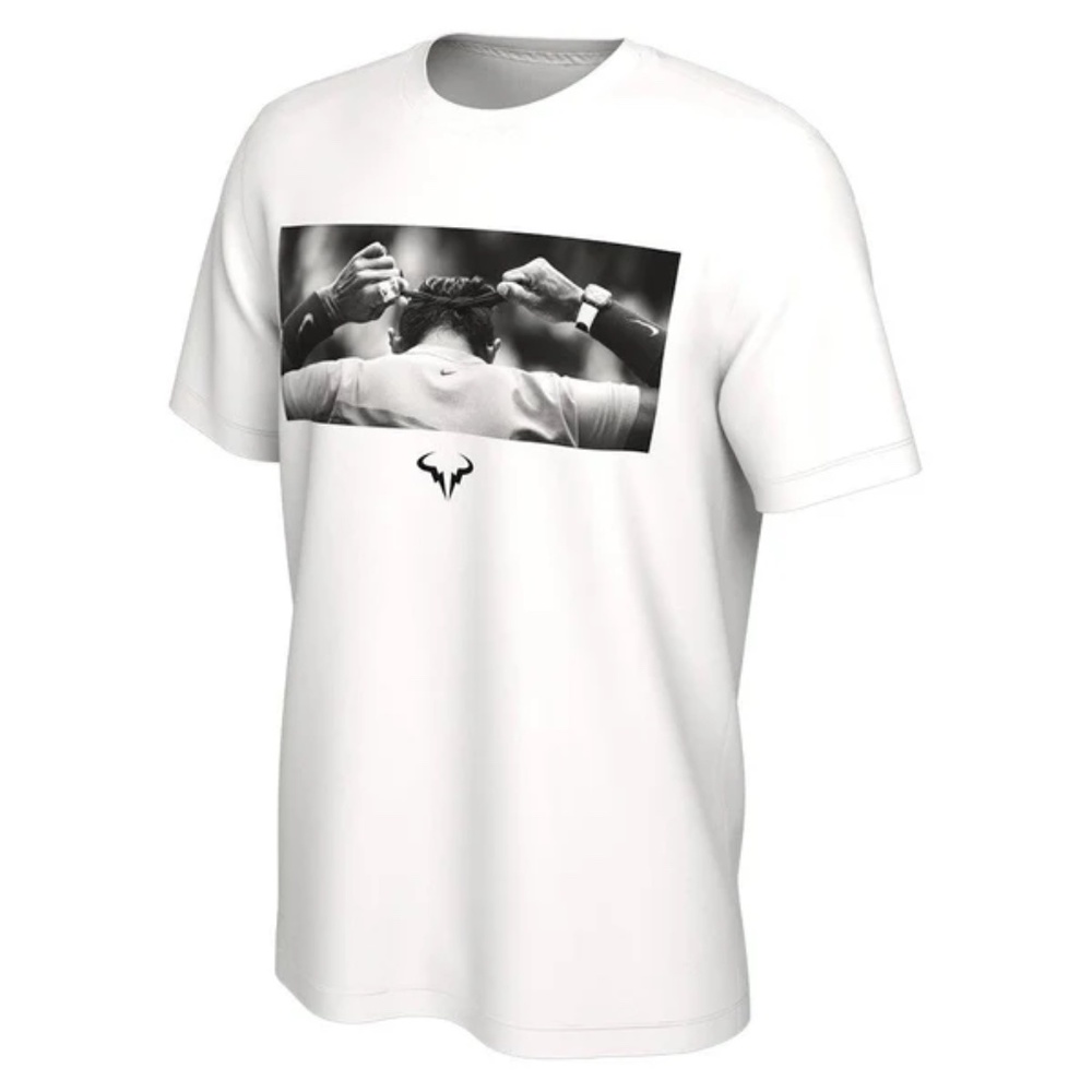 Nike Rafa Court Retirement Tennis Tee White and Black Men’s Sz XL IM5970-100 NEW